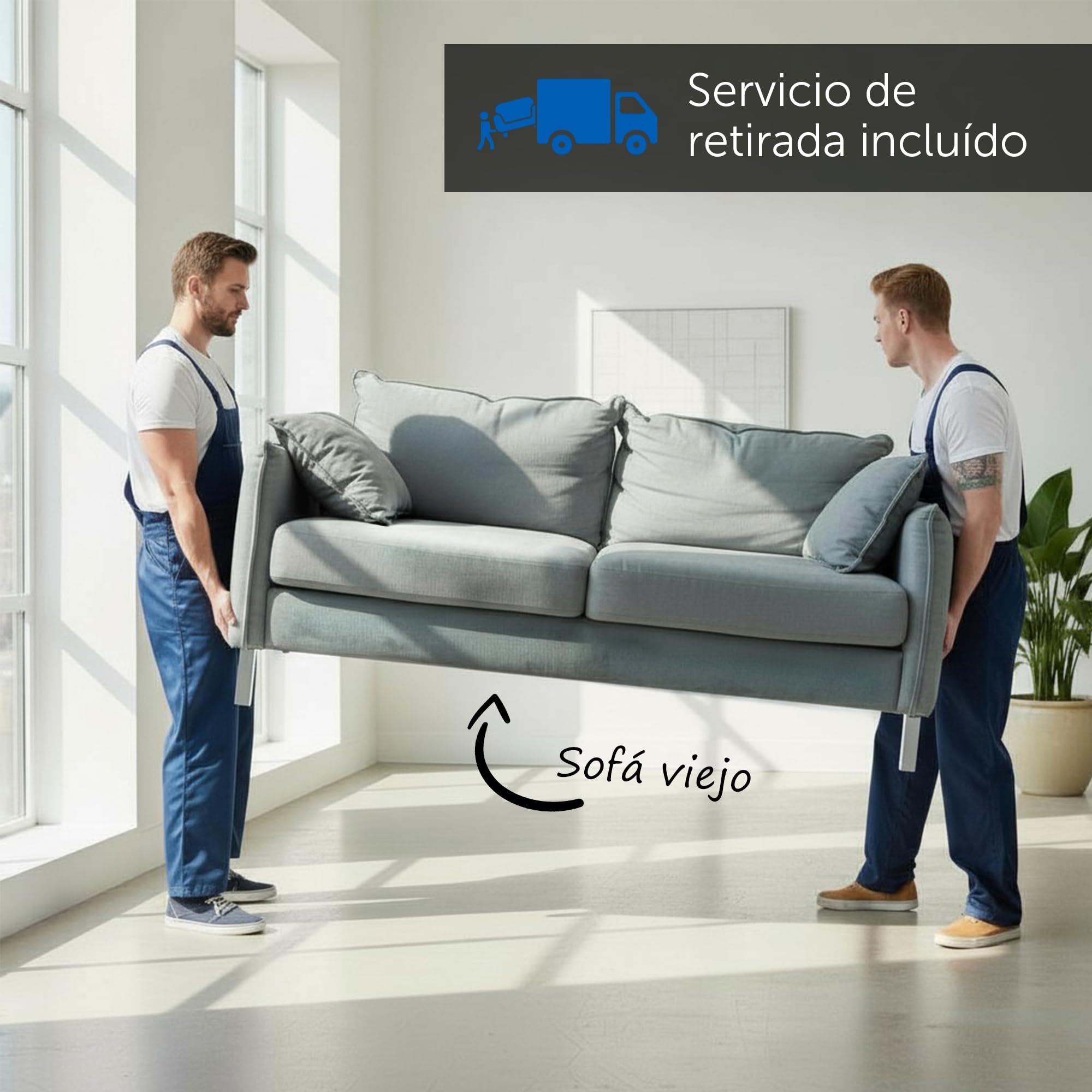 Sofá Modular de 2 plazas con Puff y módulo Central Opcionales para salón o Dormitorio y Cojines Fluffy. Sofá ergonómico autoconfigurable a Medida Modular. Montaje y Retirada incluídos.