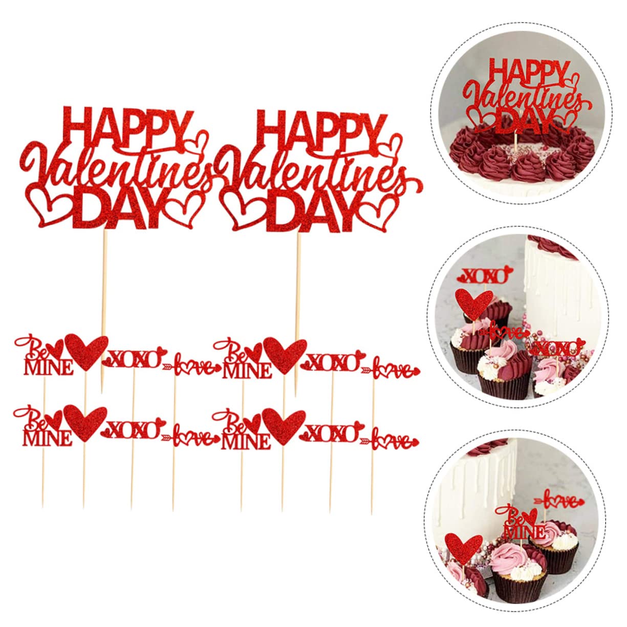 Gadpiparty 5 Set Di Decorazioni Per Cupcake Decorazioni Romantiche Per Matrimoni Per Occasioni Speciali 50 Pezzi * 5