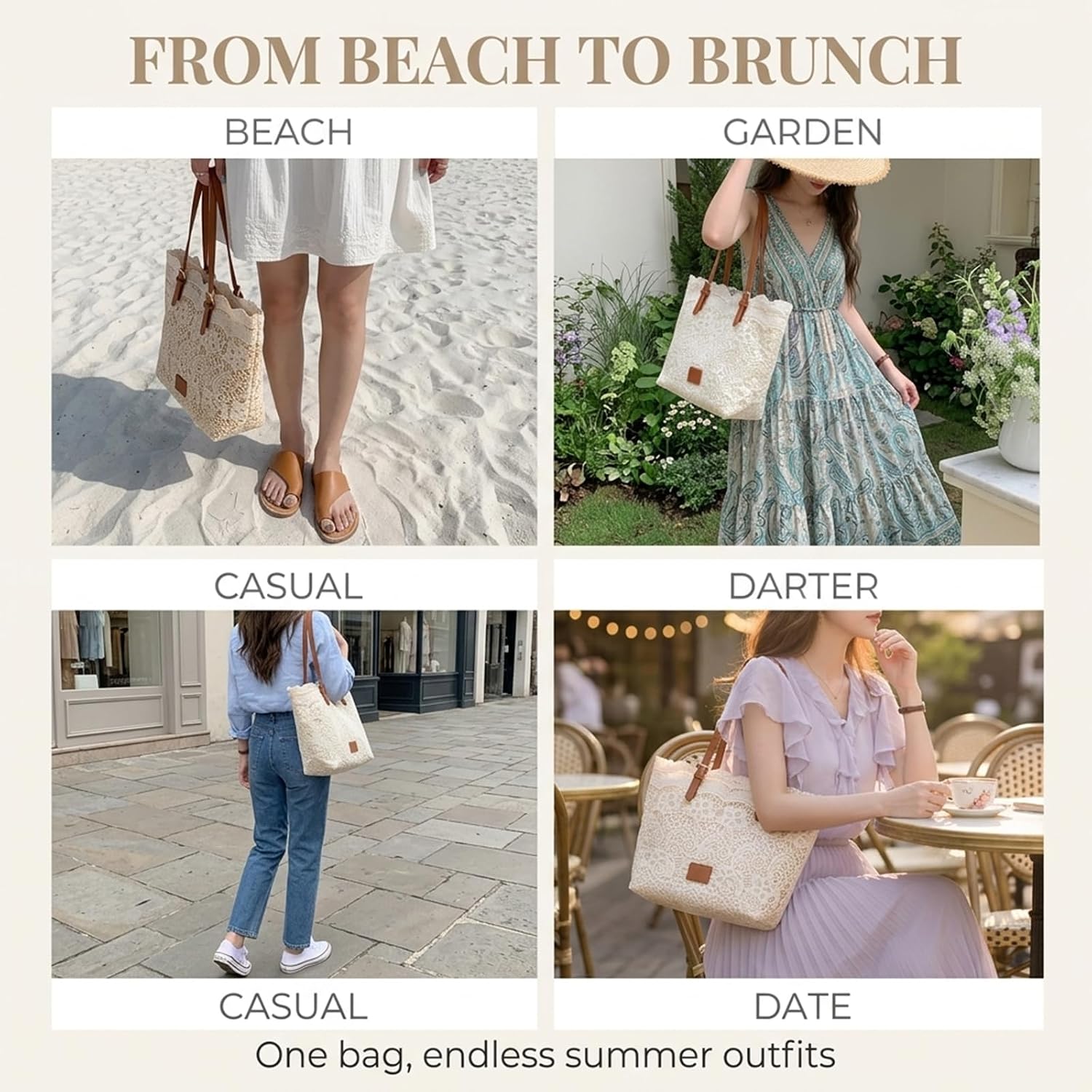 Vintage Lace Shoulder Bag Summer Straw Handbags for Women 2026 Lace Tote Bag Straw Purses and Handbags with Laces Ribbon