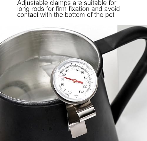 Miniatura 3 de Termómetro de agua, termómetro de marcación, termómetro de leche para vaporizar leche y café, termómetro para nevera, termómetro para cocinar para