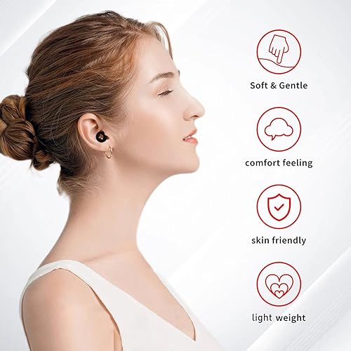 Miniatura 4 de Tapones para los oídos ultra cómodos, de alta NRR 27 dB, ideales para dormir, estudiar, trabajar, viajes y conciertos, 3 tamaños de tapón para los