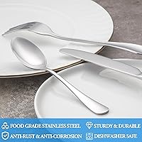 Vista 3 de Juego de 12 cucharaditas, cucharas de té de acero inoxidable de grado alimenticio, cuchara pequeña duradera, cuchara de postre de metal, cubiertos