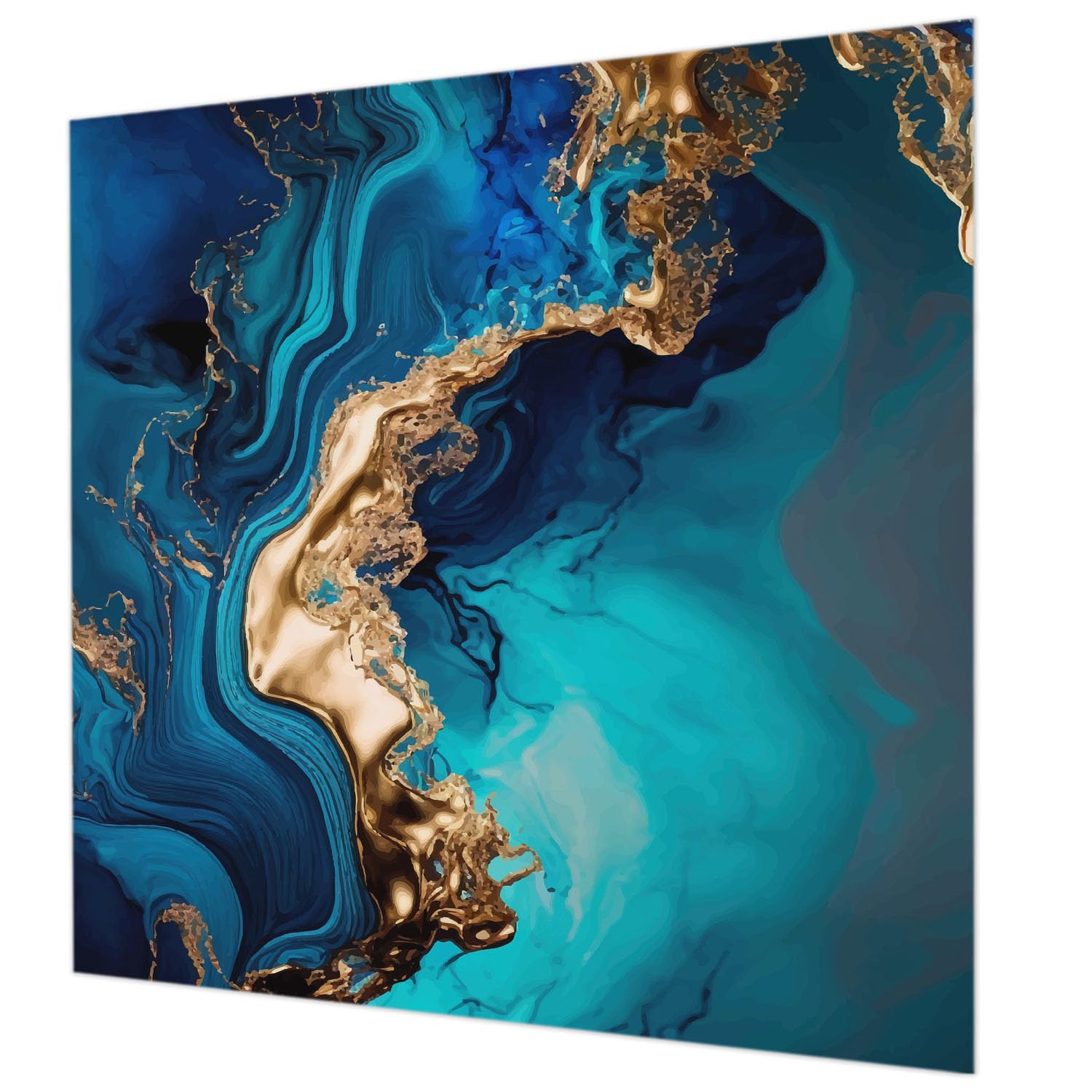 Impression de haute qualité pour ce décor mural intissé abstraction colorée