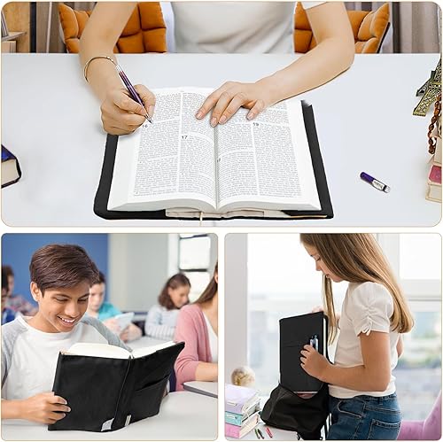Miniatura 7 de Fundas de lona para libros, protector de libro lavable, funda de libro para novelas de bolsillo, funda ajustable para libros de tapa dura con