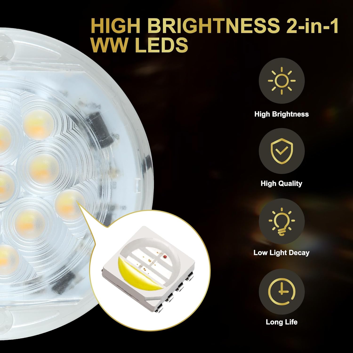 Goldlife B3 LED Marine Courtesy Light Boat Interior Light, 2.8" 11LED DC10-30V IP67 316 Stainless Boat Cabin Ceilling Lights, Multicolor Surface Mount RV Transom Deck Yacht Lighting