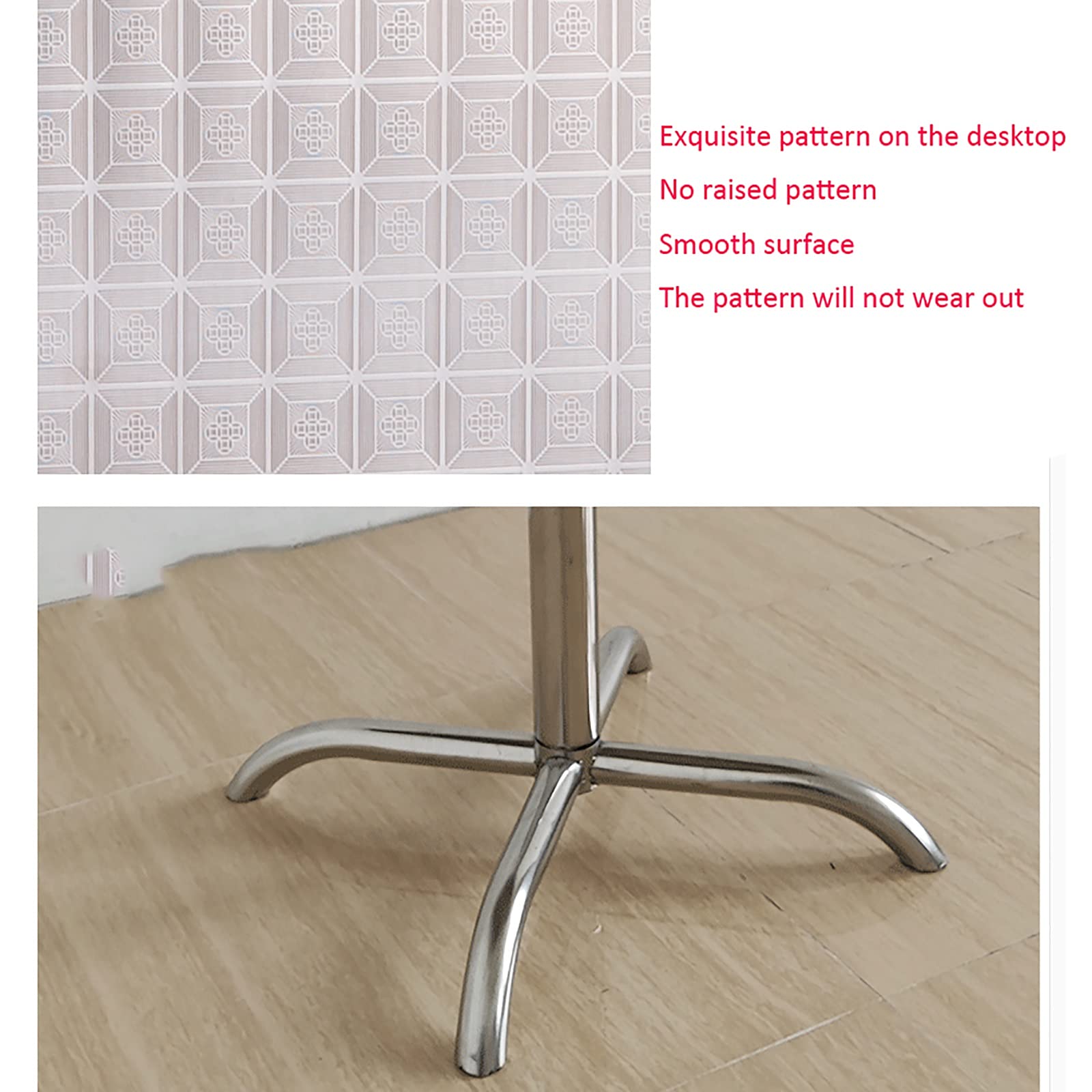 Pequeña mesa de centro redonda, estilo nórdico, mesa de ocio para sala de estar, balcón, uso al aire libre, fácil montaje