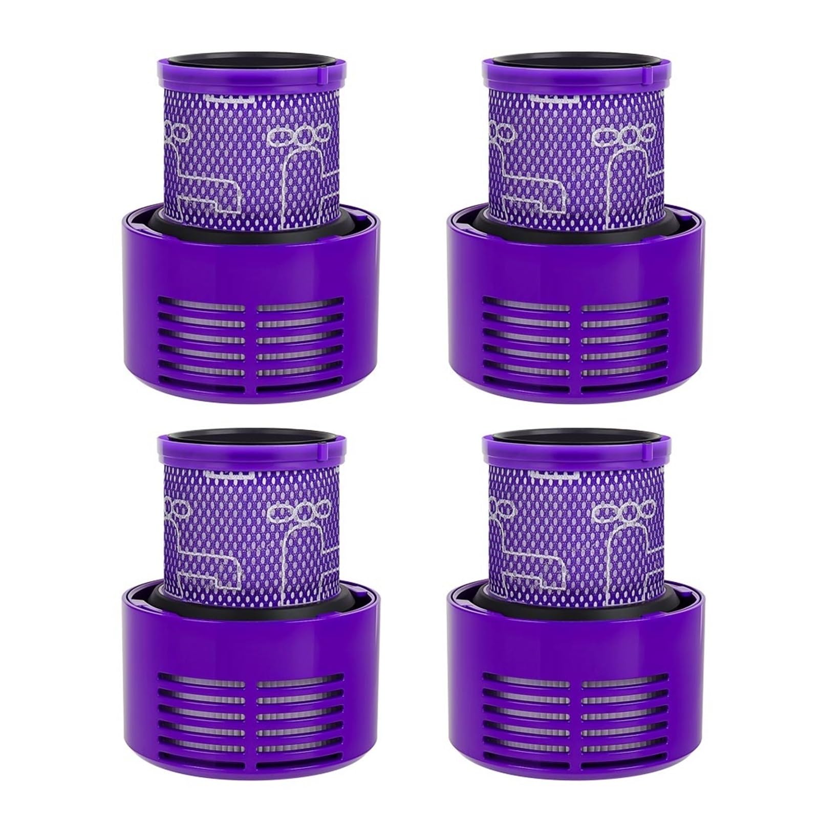 Filtro HEPA compatible con Dyson V10 SV12: recambio lavable de aspiradora