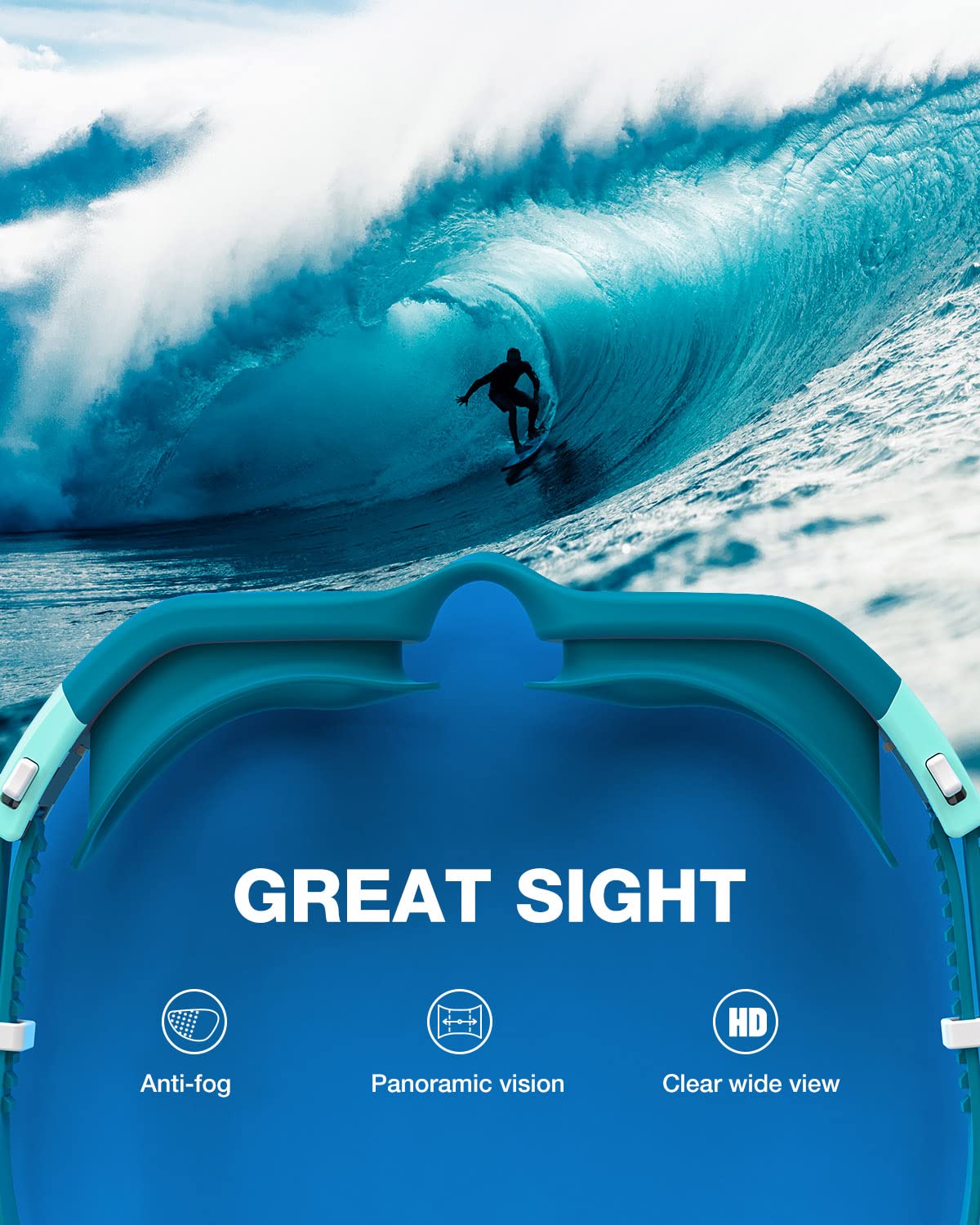 ZIONOR Gafas de natación G1 SE antivaho para adultos, hombres y mujeres