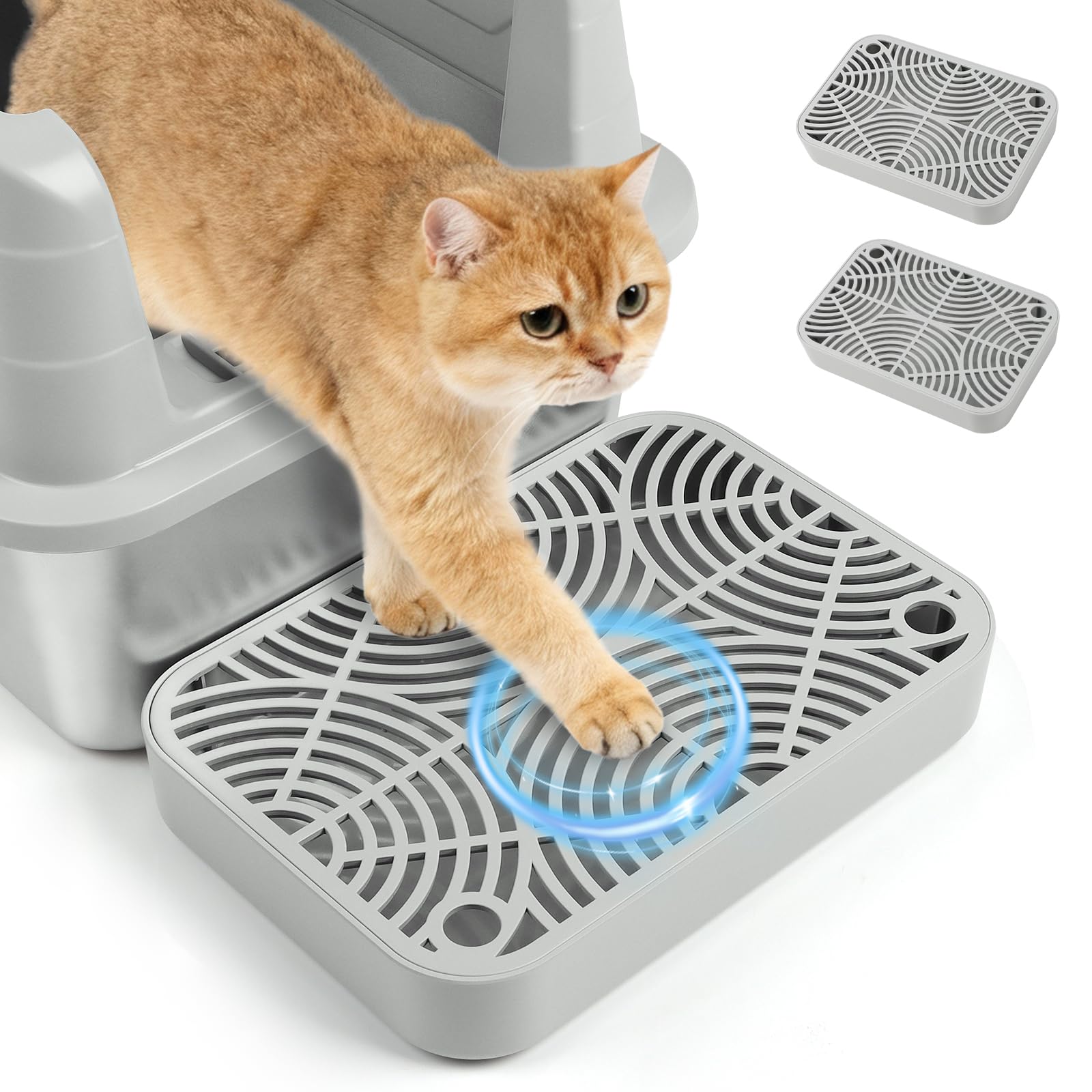 Kalolary 2 pack Cat Litter Box Ramp, Pet Toilet Front Step