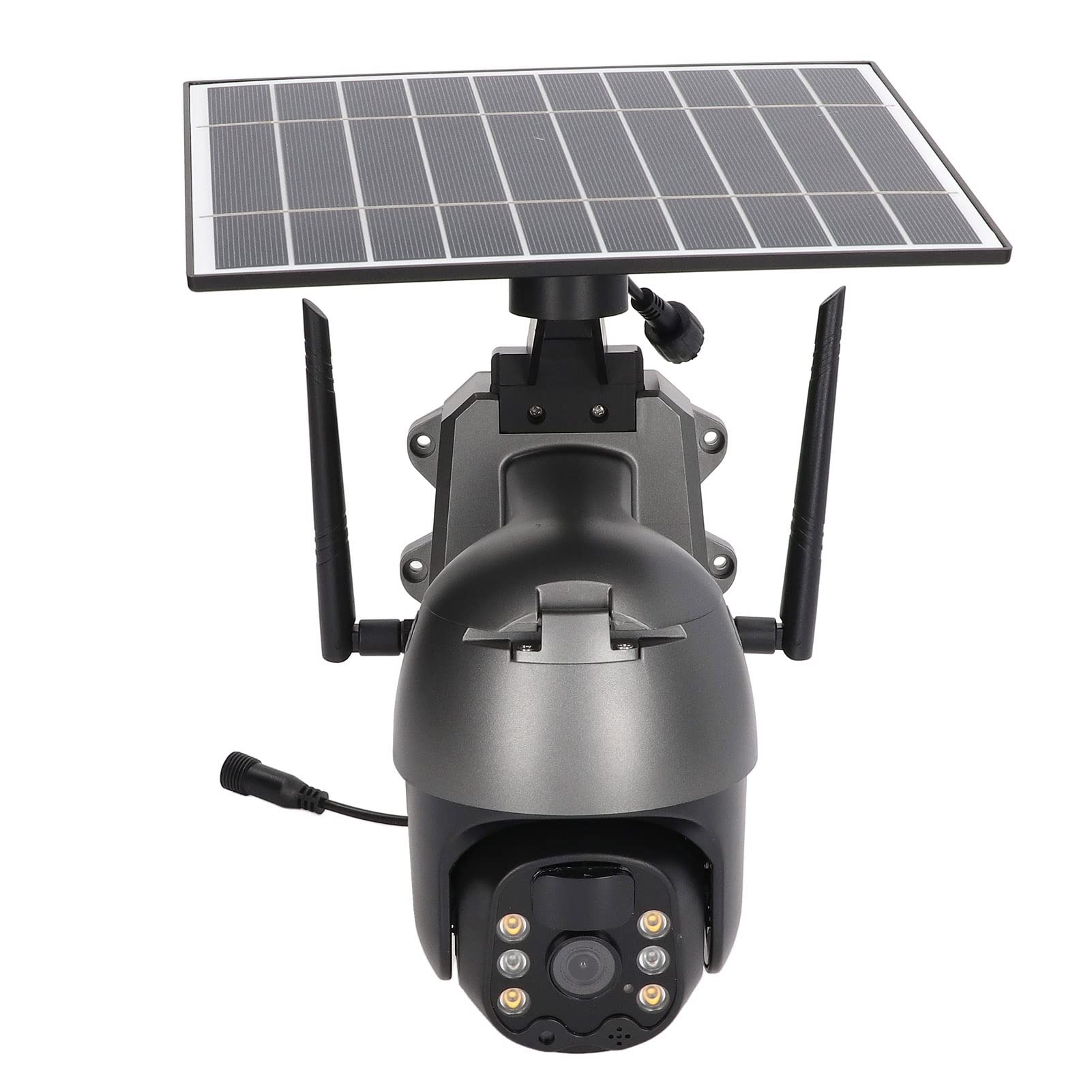 ZJchao Kamera Solarna PTZ 355 Stopni, Panoramiczny System Monitoringu Domu z Dwukierunkowym Dźwiękiem i Czujnikiem Ruchu PIR (4G angielski Australia)