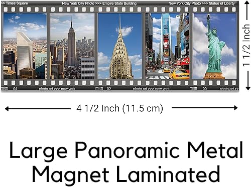 Miniatura 6 de New York Landmarks Color Filmstrip - Imán de nevera de recuerdo fotográfico de la ciudad de Nueva York - Imanes de nevera de la ciudad de Nueva York
