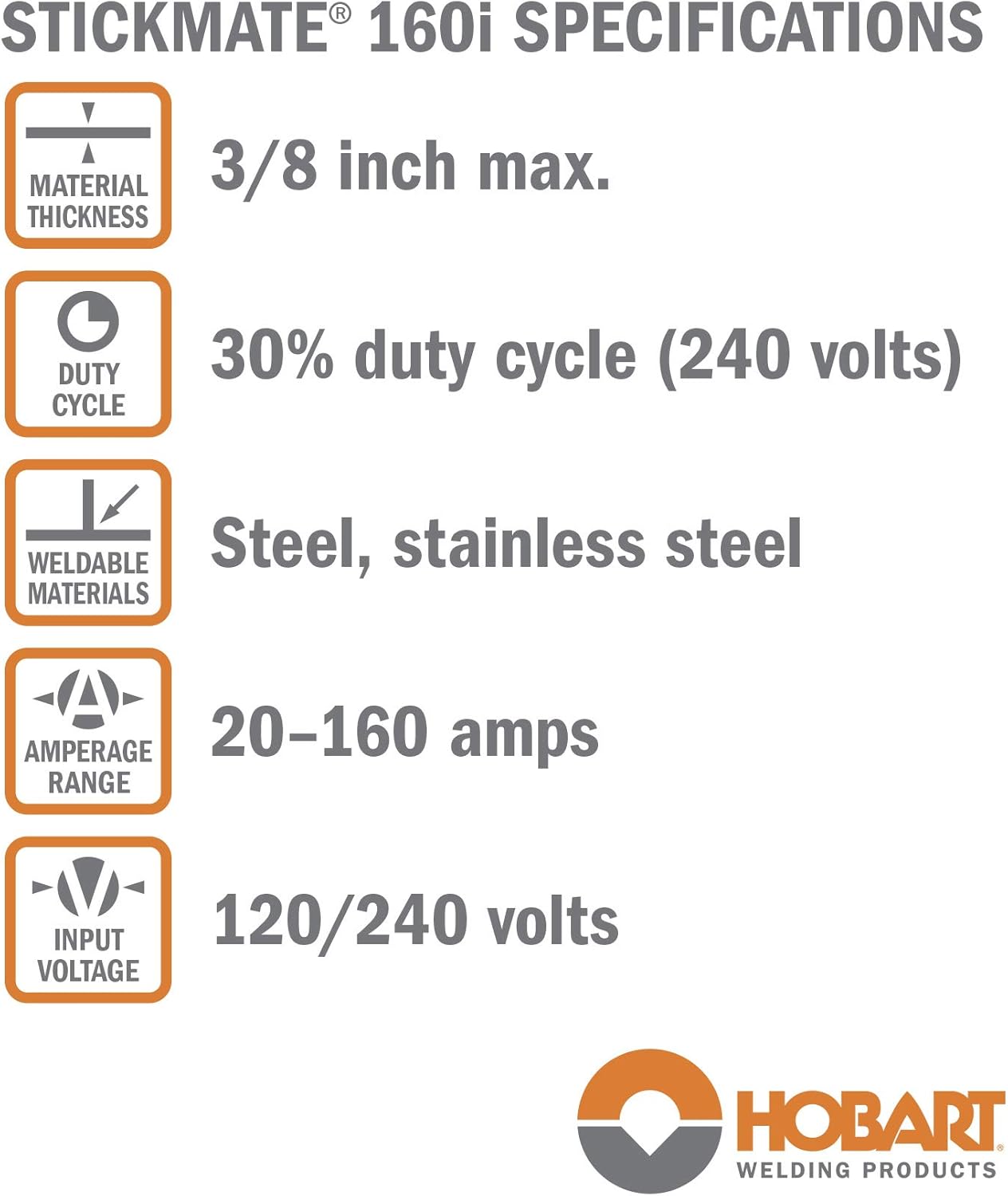 Hobart 500570 Stickmate 160i - - 
