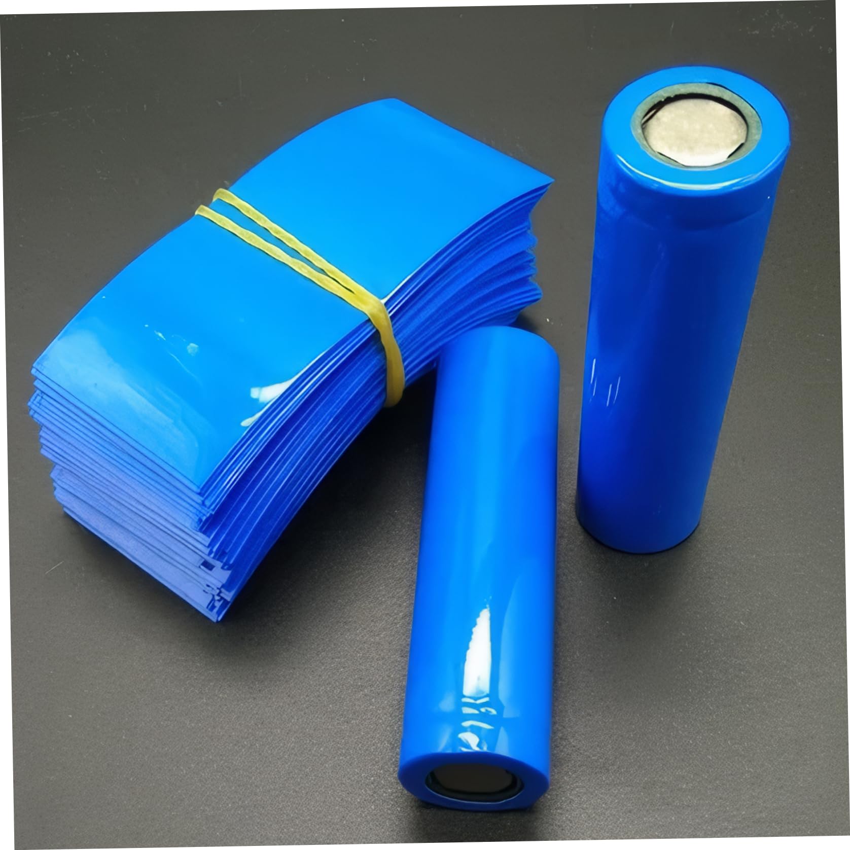 100pcs 21700 Wraps de Batterie, enveloppe Thermique en PVC pour l'isolation de la Batterie, Film Bouclier Thermique pour Emballage extérieur, Bleu