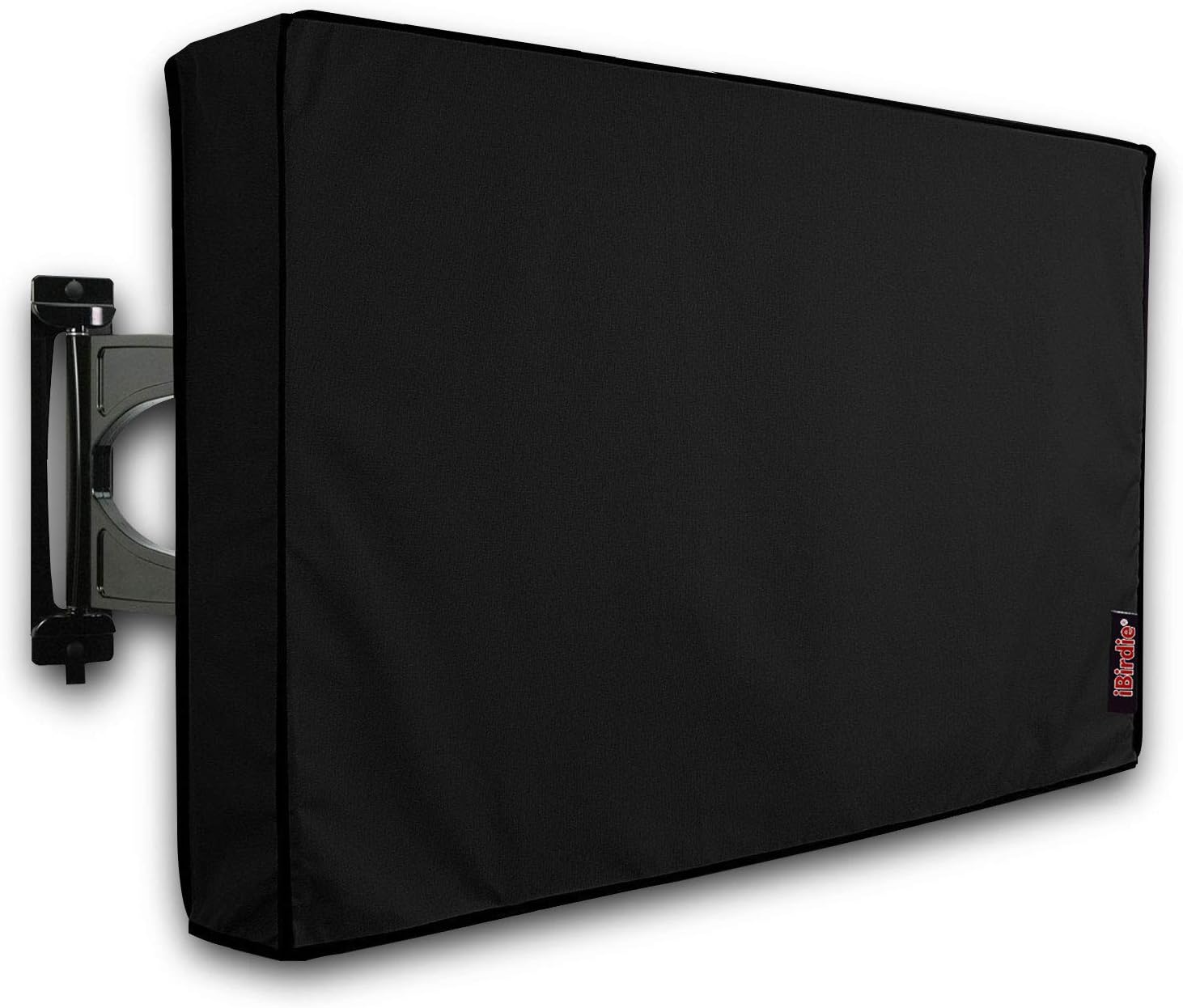 iBirdie Outdoor TV Cover 48 to 50 inch Weatherproof, Cover Size 47.5''L x 30''H, Waterproof for Outside Flat Screen 48 to 50 inch TV, Black, 600D Thick Fabric Screen Protector with Bottom