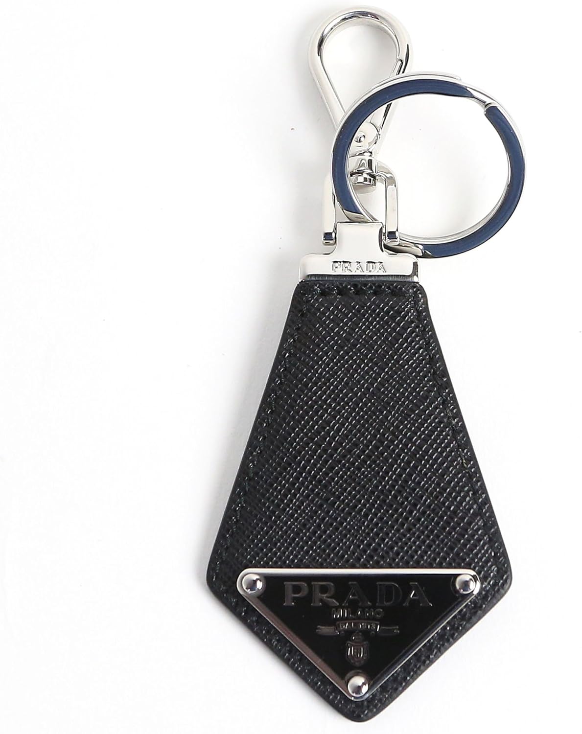 あす楽対応 レディース メンズ キーリング プラダ Prada Ue1091 ラッピング無料 Saffiano Nero 2pp042 キーホルダー キーリング Www Efirst Ae