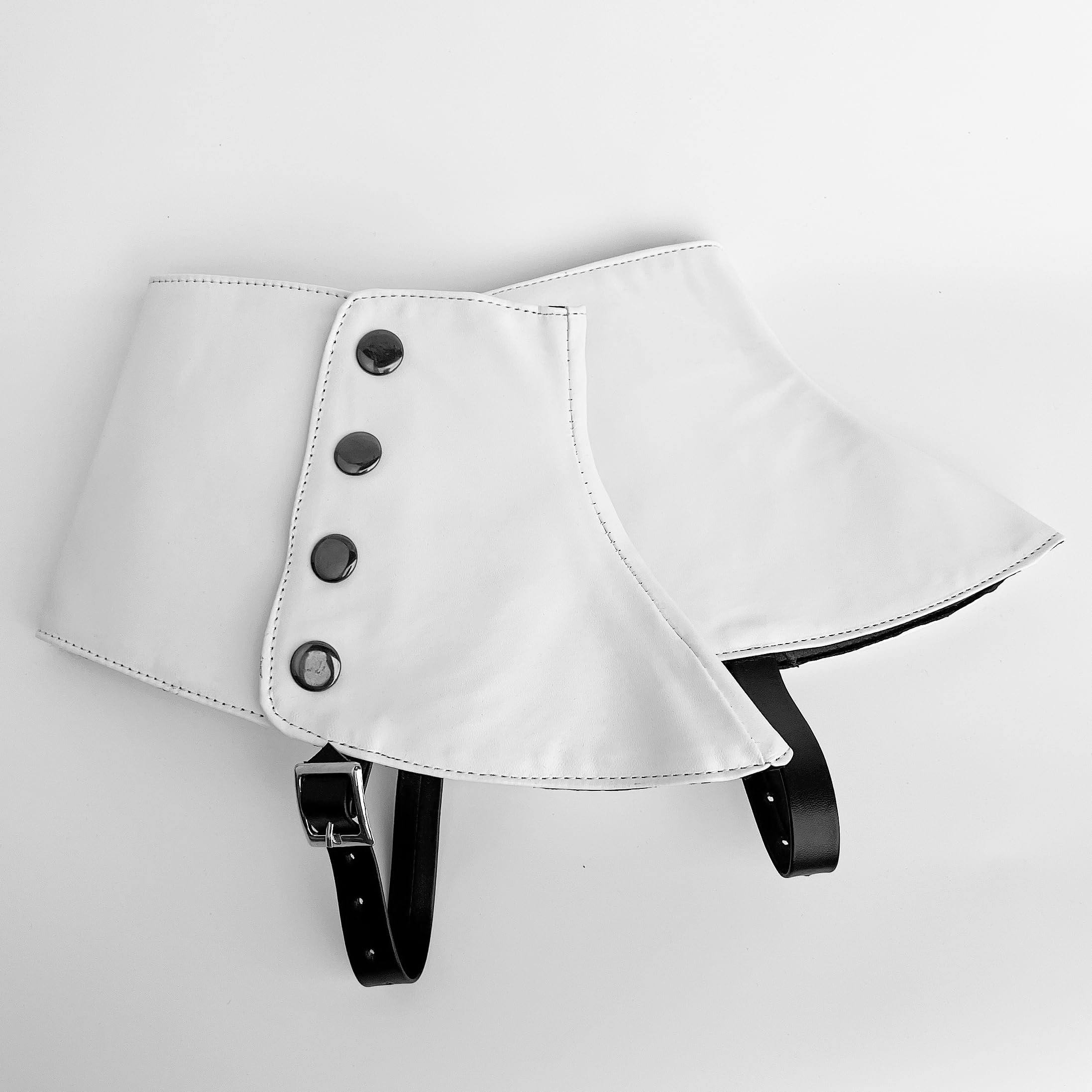 Gangster Spats 20s Stivali In Pelle Da Uomo Snap Spats Stile Vintage Dapper Uomini Ghette Spats Accessori Costume