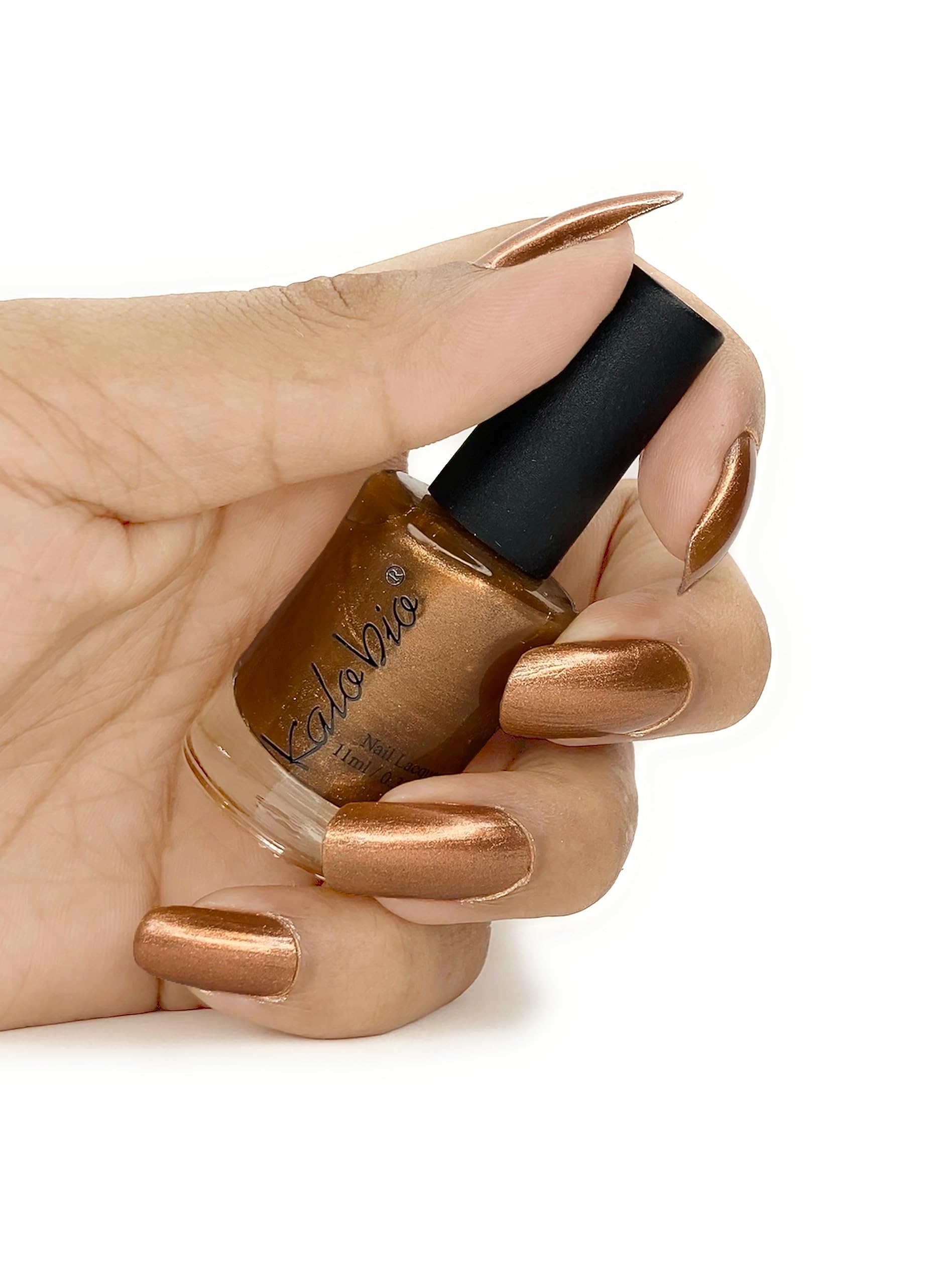 KALOBIO Metallic Nail Enamel - Bronze M15, Metallic Finish, 11 Ml