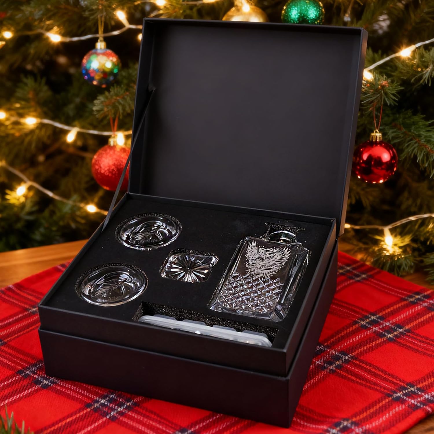 Whiskey Decanter Set for Men Decanter Set with Glasses Crystal Whiskey Bottle Luxury Birthday Gifts For Men Gifts for Father's Day Christmas Gifts (Eagle) - Image 2