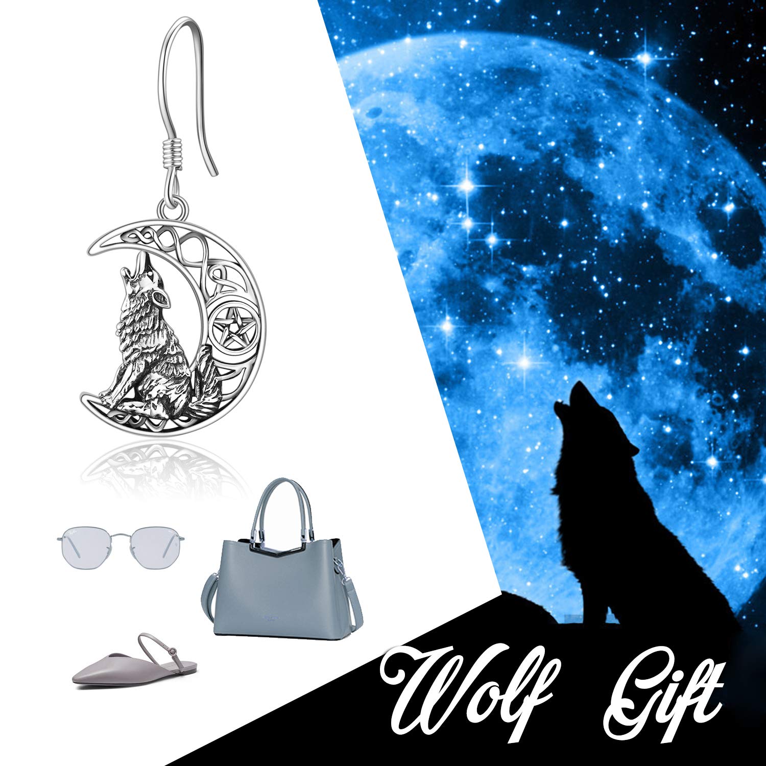 YFN Tier Ohrringe Sterling Silber Dangle Süßes Tier Schmuck Geburtstag Glückwünsche Liebe Geschenke für Frauen Mama Oma