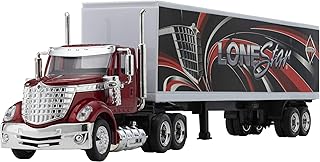 Wheel Master International Lonestar Tractor Trailer Play Toy Truck Vehicle for Kids, Lonestar Design, with Functions, Pre Built Semi, Realistic Look and Openable Doors Great Gift for Children