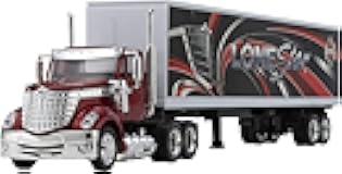 International Lonestar Tractor Trailer Play Toy Truck Vehicle for Kids, Lonestar Design, with Functions, Pre Built Semi, Realistic Look and Openable Doors Great Gift for Children