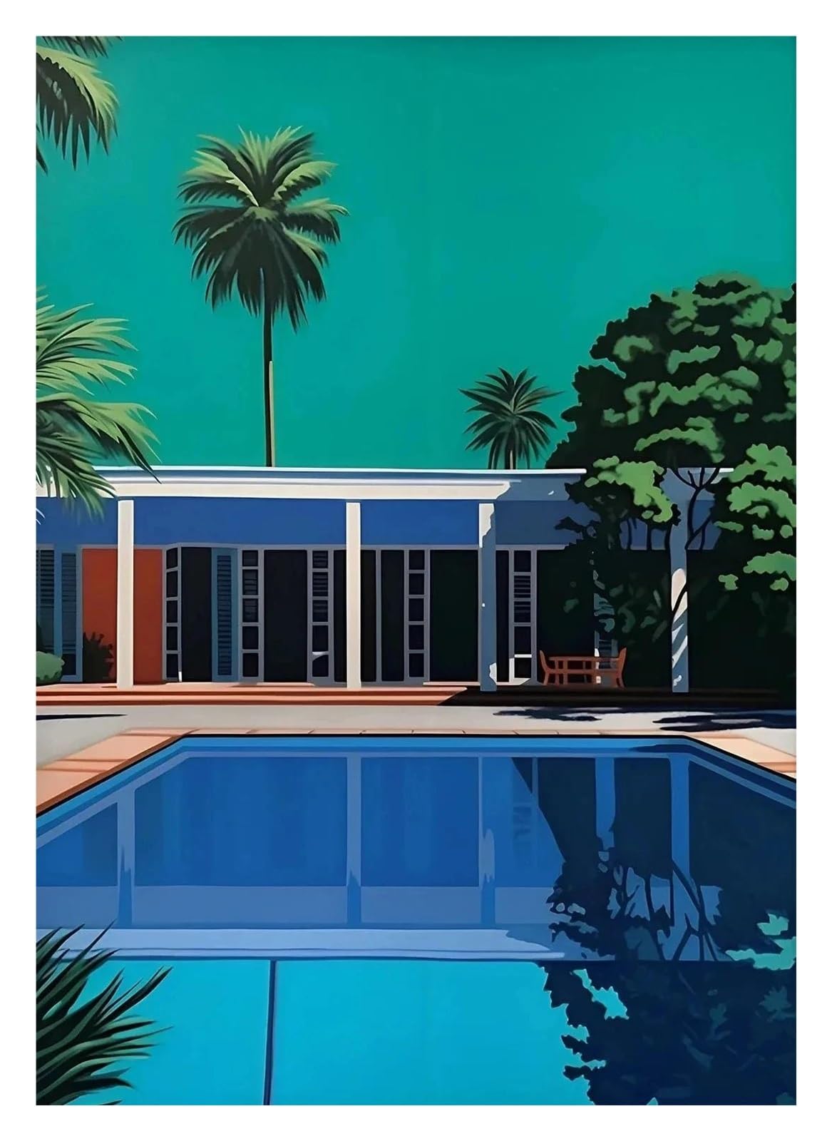 Affiche Coucher de Soleil avec Palmier pour un Salon Lumineux 50x70cm