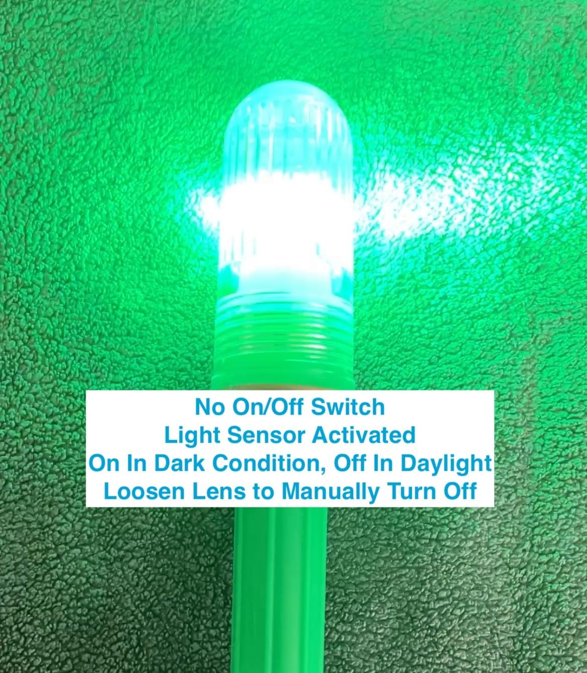 Blinky Lights Marine Fishing Strobe, Green LED Flashing, Pack of 5, Model SP, Glow Stick Replacement