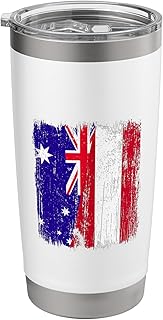 Australia Austria Half Flag Australian Austrian Heritage Stainless Steel Insulated Tumbler