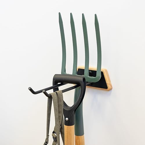 StoreYourBoard Tool Max - Estante de almacenamiento individual, madera maciza y acero, soporta 50 libras, organizador y colgador de gancho para