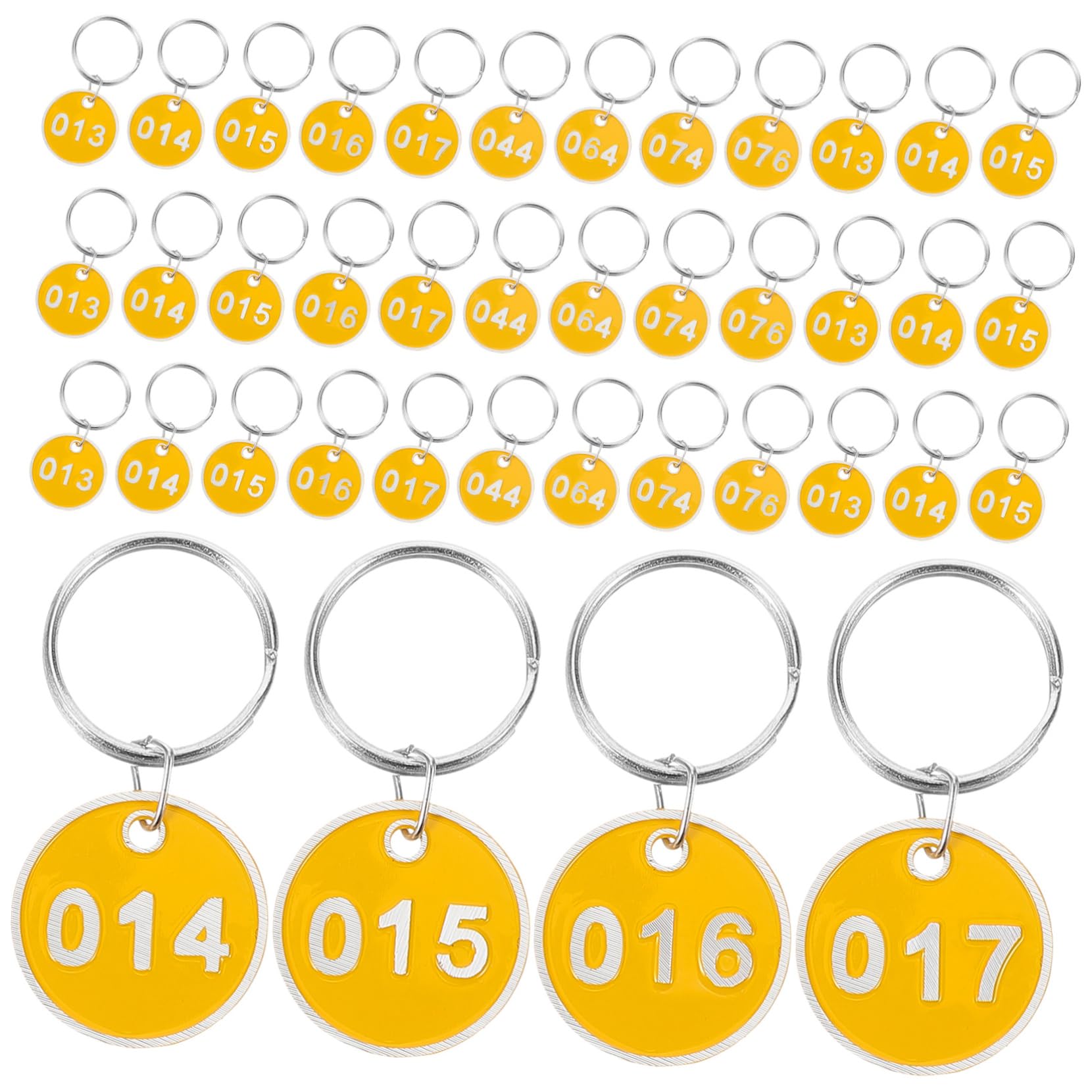 SOIMISS 12juegos Etiquetas De Identificación De Numeradas Anillo Metálico Para Equipaje y Llaves Completo Color