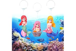 Floating Fish Tank Decorations For Betta Fish, 3PCS Mermaid Floating Aquarium Toys Kit Decor