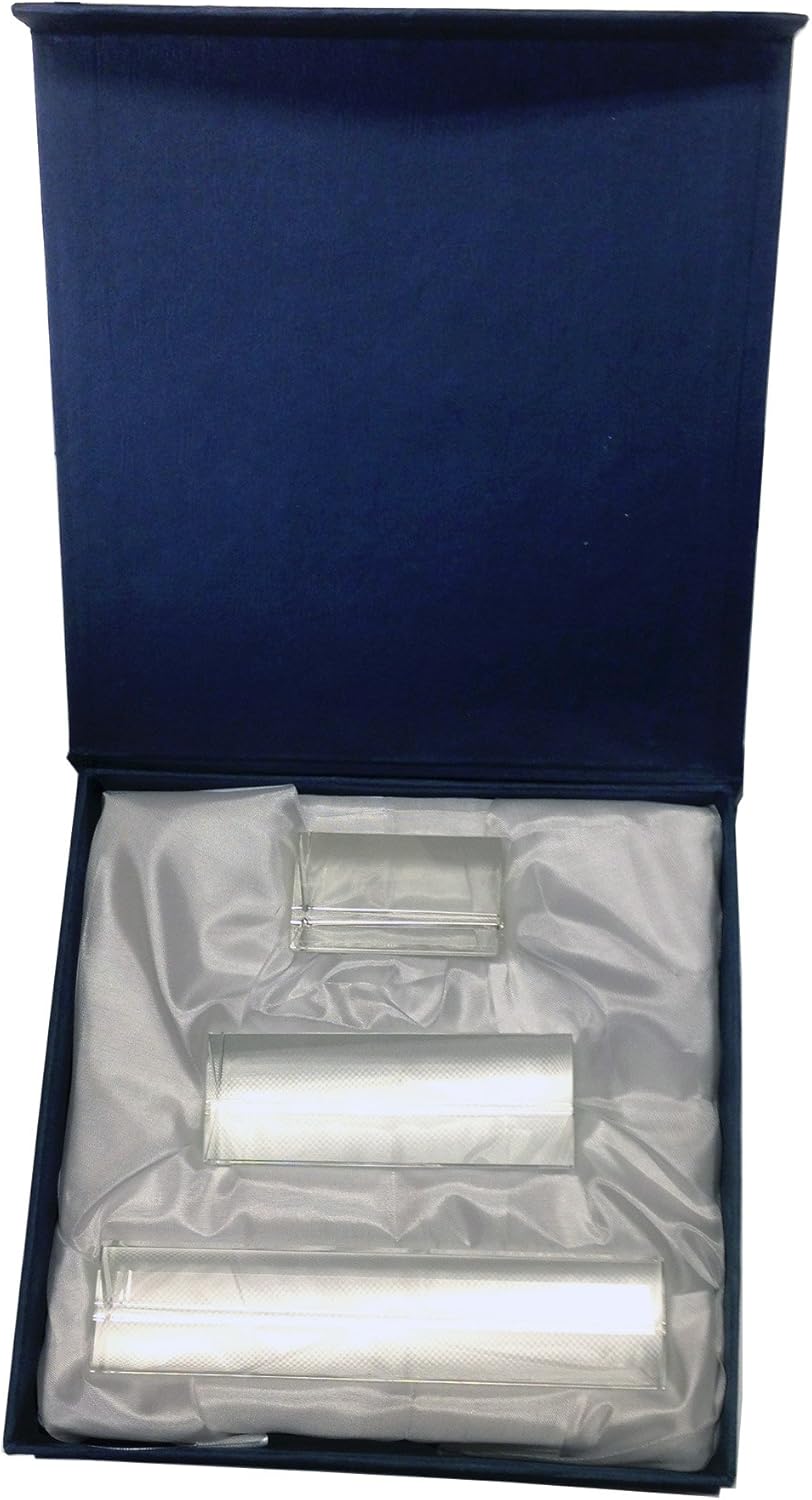 Amlong Crystal® 2.5 Inch, 4 inch, 6 inch Optical Glass Triangular Prism for Teaching Light Spectrum Physics and Photo Photography Prism, Set of 3
