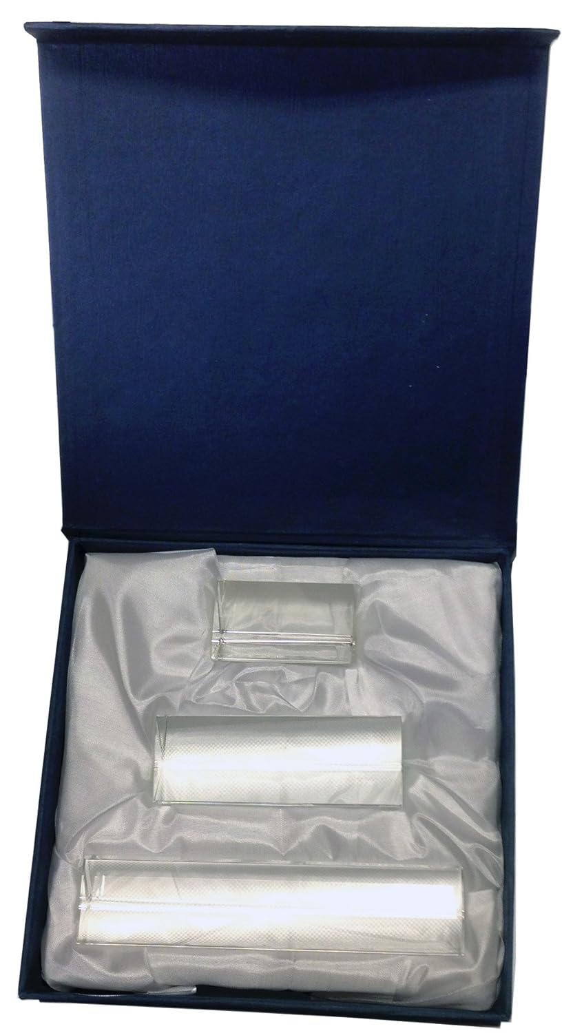 Hot Deals Amlong Crystal 2.5 Inch, 4 inch, 6 inch Optical Glass Triangular Prism for Teaching Light Spectrum Physics and Photo Photography Prism, Set of 3