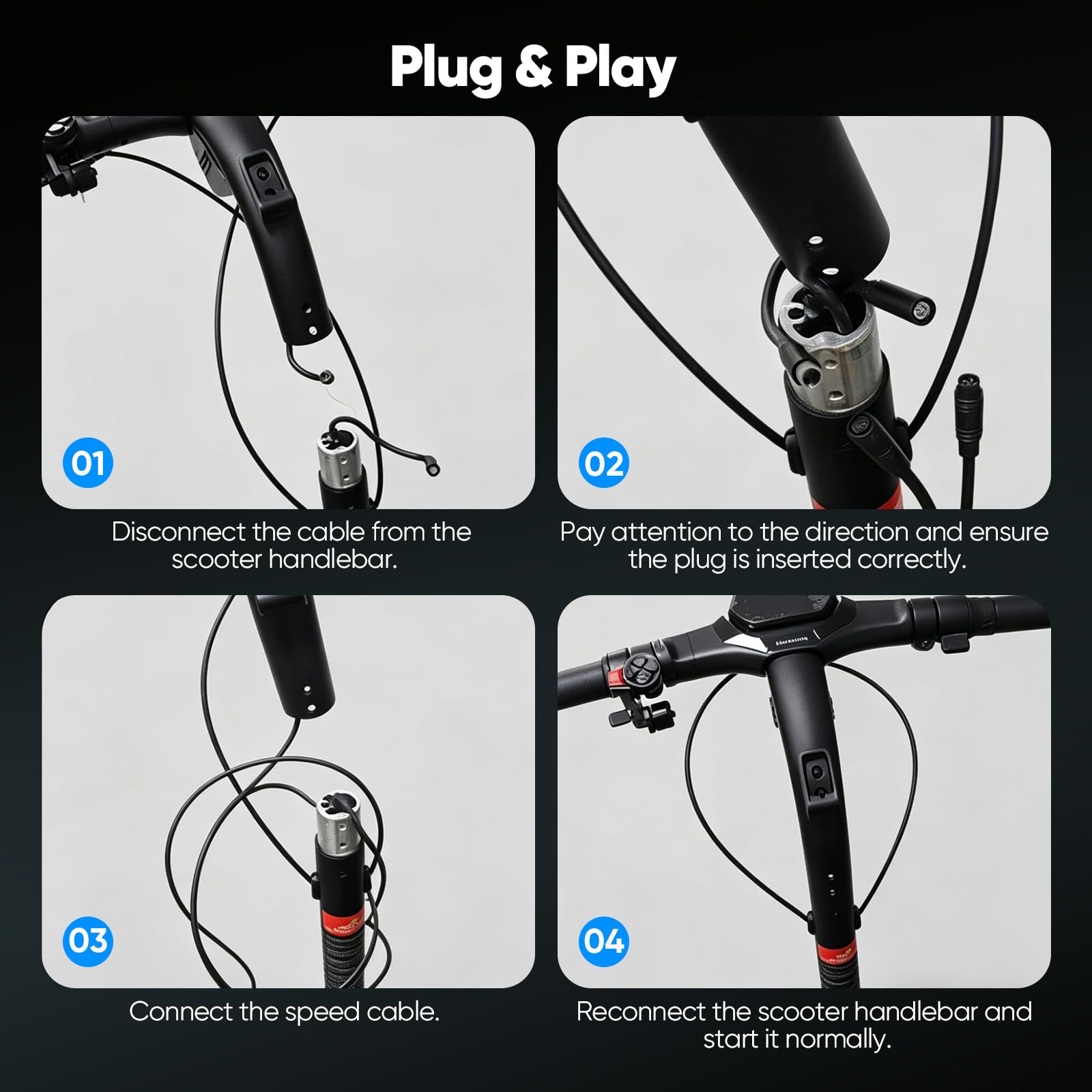 Chip Ottimizzazione, Cavo Sblocco Chip Ottimizzazione Monopattino Elettrico per Segway Ninebot ZT3 PRO D Travd 40 Km/H Cavo Sblocco velocità Senza Carico Personalizzato