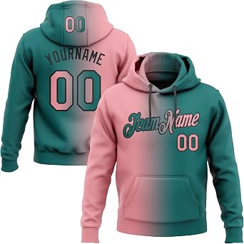 Custom Gradient Baseball Hoodie Personalized Pullover Football Sweatshirts Stitched Name Number for Men Women Youth