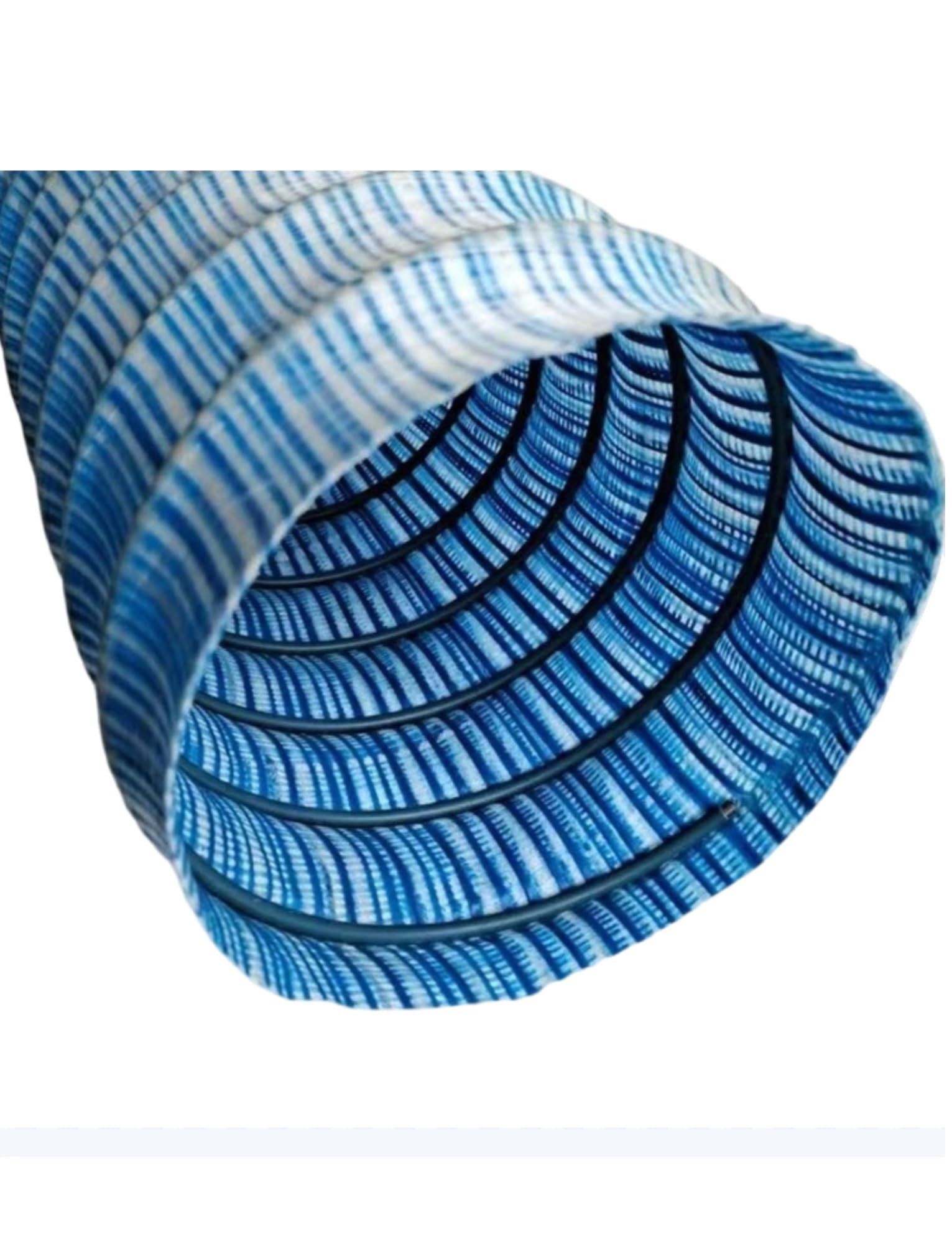 Mrvakdydi Blue Corrugated Perforated French Drain Pipe, Perforated French Drain Pipe 2In Multiple Sizes(276In)
