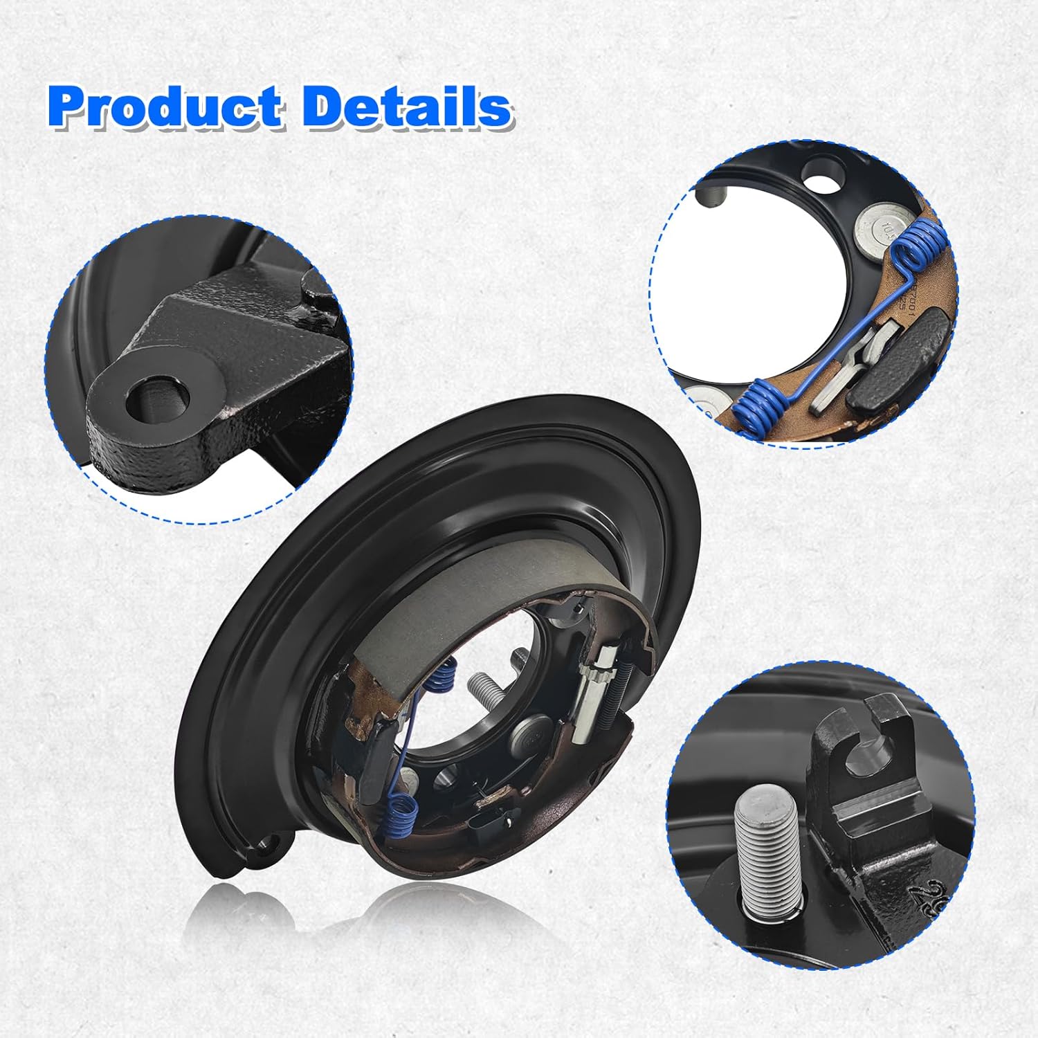 5154281AE Parking Brake Backing Plate Assembly Compatible with Ram 2500 2012-2018/3500 2012-2018 6.7L 5.7L 6.4L Parking Brake Assembly 5154281AD 5154281AB 5154281AC