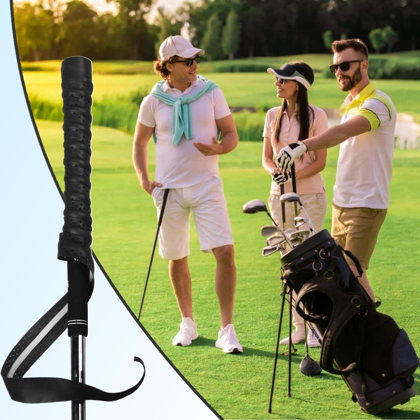 Cinta Para Envolver Empuñaduras De Golf - Cinta Sobregrip De Golf Absorbente De Impactos - Accesorio Deportivo de Instalación Rápida para Adolescentes, Chicas, Atletas, Mujeres, Golfistas,