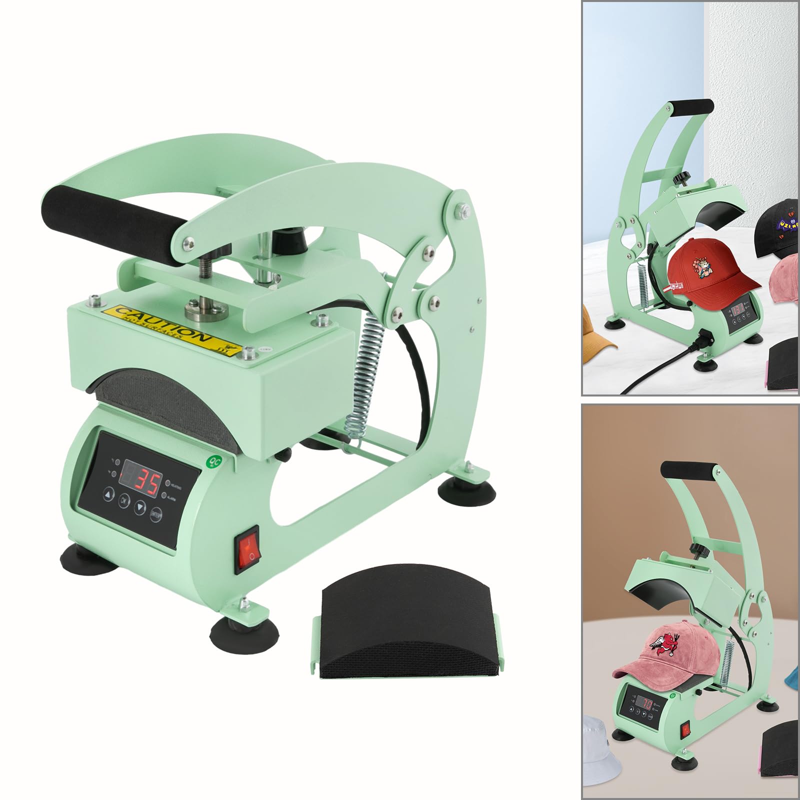 KOLHGNSE 2-in-1 Hat Heat Press Machine With Timer & Temp Control - DIY Custom Hat Printer