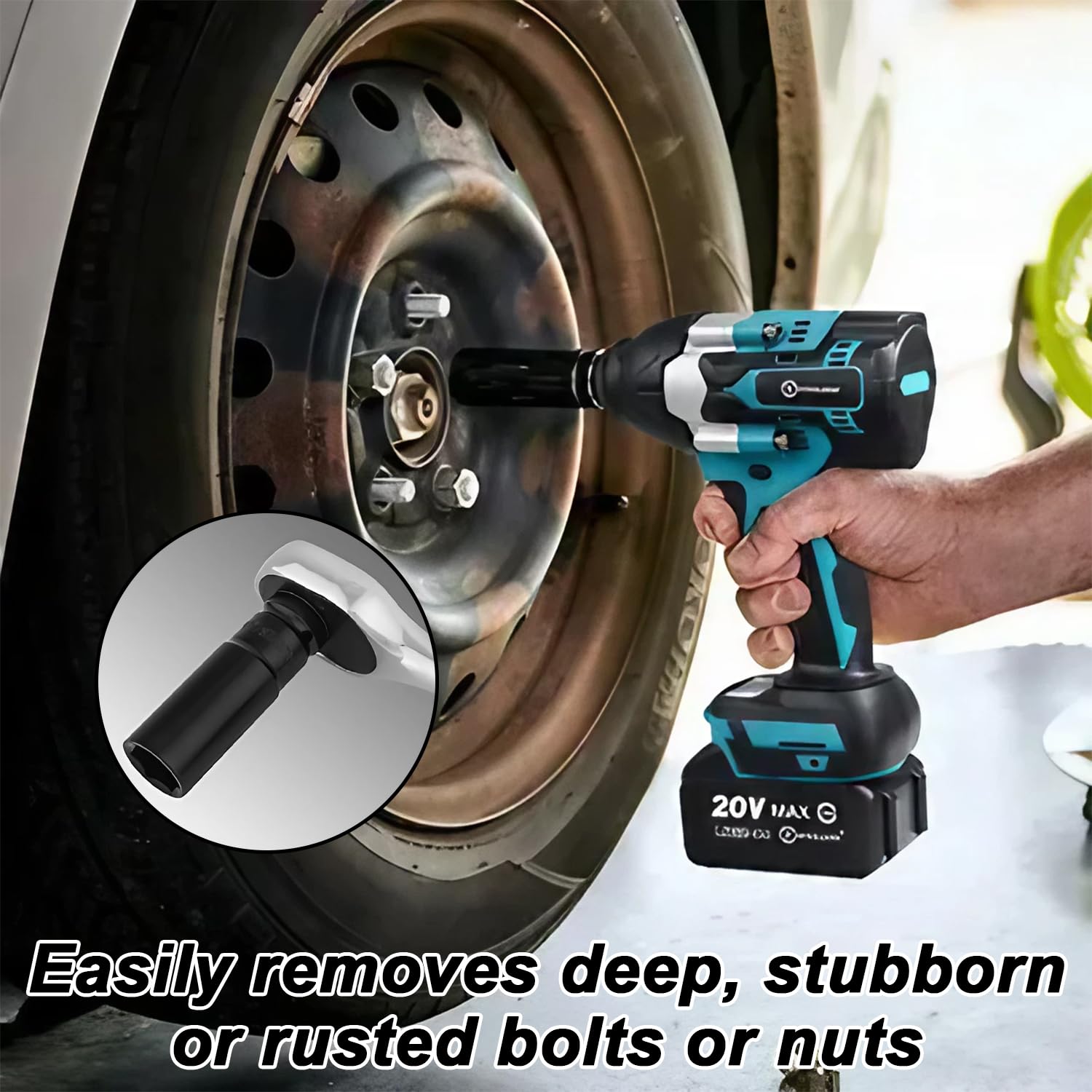 21mm Scaffolding Impact Sockets, 1/2" 21mm Metric Deep Scaffolders Drive with Retaining Pin + O-Ring - Image 4