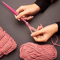 Vista 4 de Ommi - Ganchos de ganchillo con mango ergonómico, gancho de ganchillo hecho a mano de 7 pulgadas, aguja de tejer, tejido de hilo artesanal, el mejor