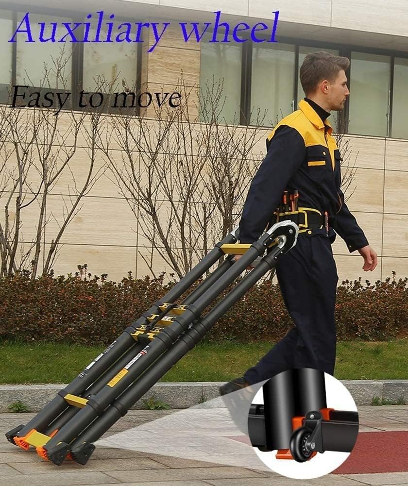 Aluminum Extension Ladder,Lightweight Multi-Purpose Telescoping Ladder for Roofing Business Home Ladder Load 150kg Stepladder