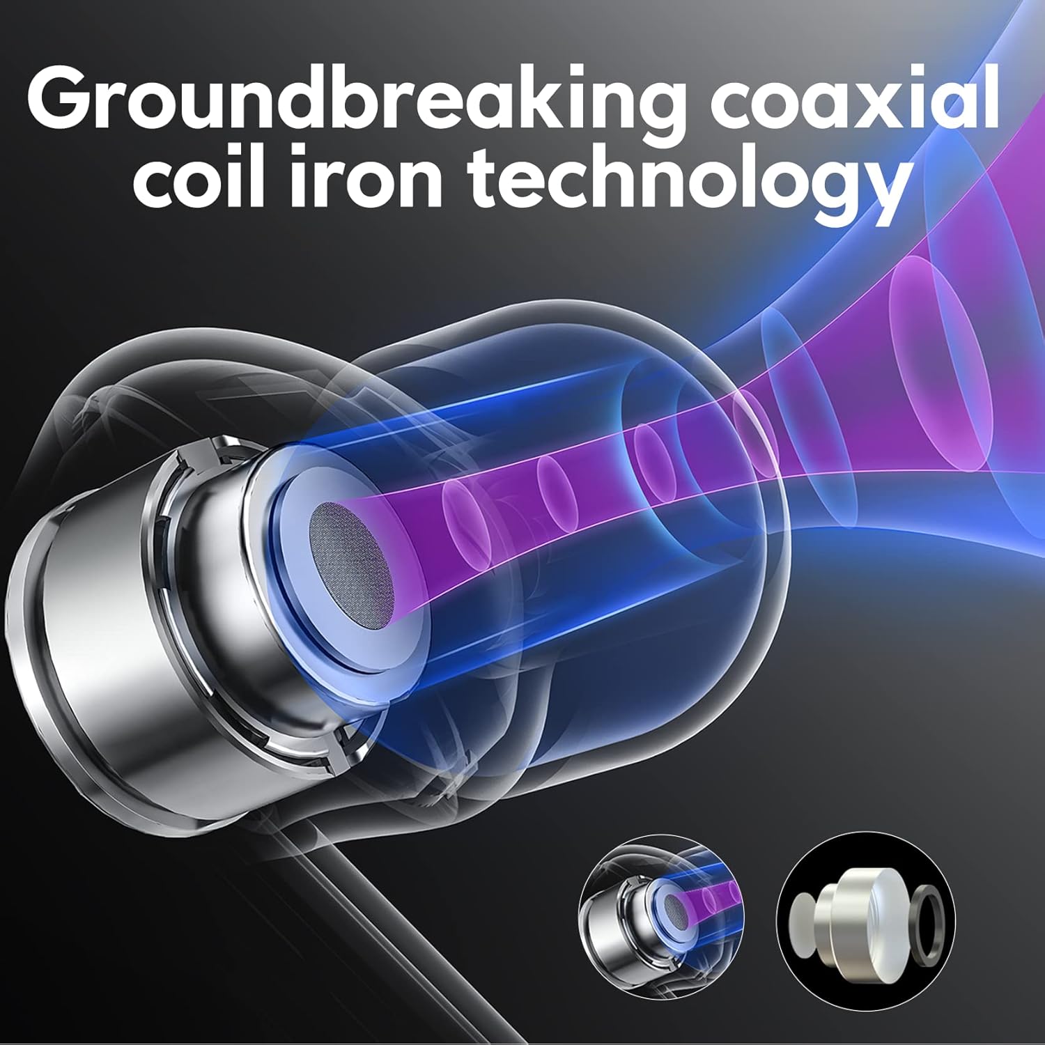 Sabbat E18 Astria Coaxial Acoustic Architecture Wireless Earbuds Blutooth 5.2 in-Ear HiFi Stereo Headphones with Built-in Mic and Charging Case Suitable for iOS, Android(Aurora Green)