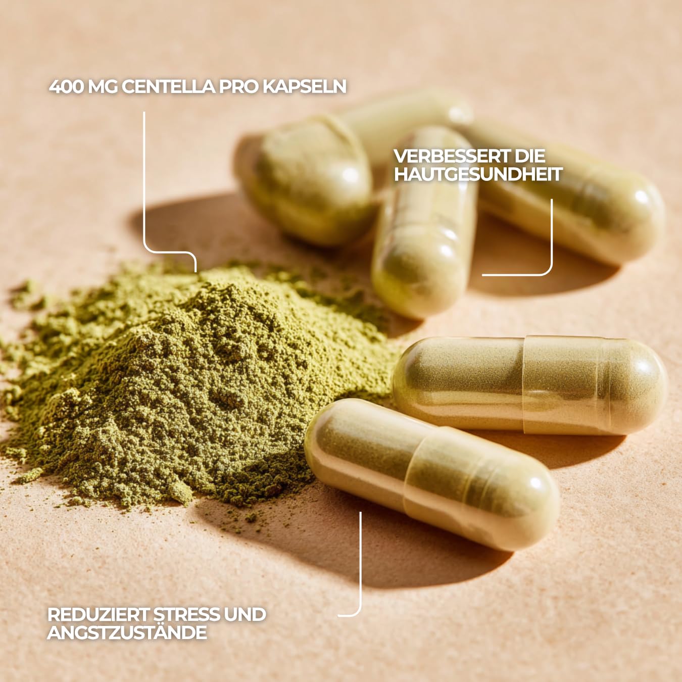 Centella Asiatica 400mg – Gelenke, Haut & Stress – Stärkste Kollagensynthese & GABA-Aktivierung – 100% Vegan – 60 Tage – Frankreich