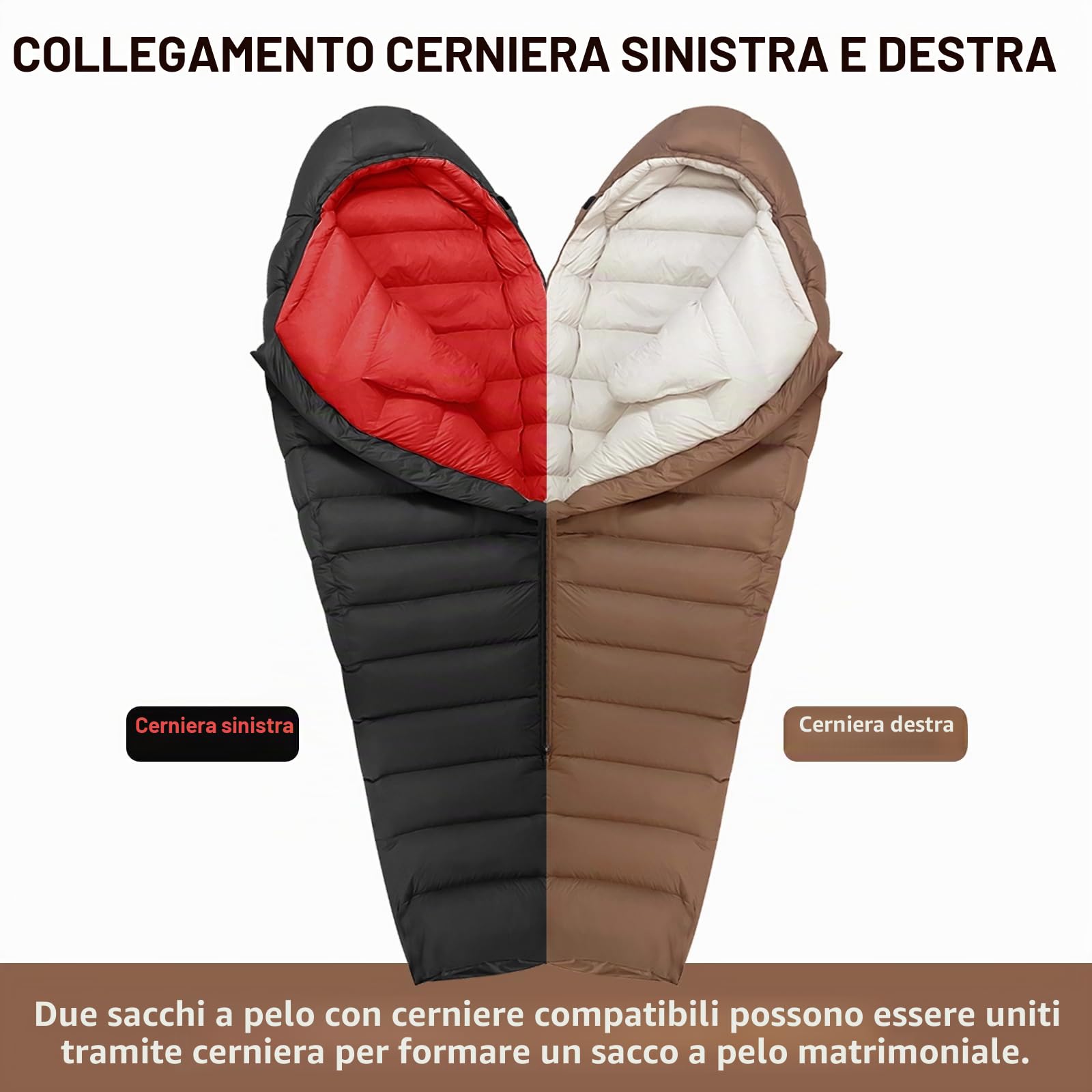 Winter Sleeping Bag for Adults, Lightweight Down Sleeping Bag -20 Degree for Cold Weather Camping and Mountaineering Outdoor with 650 FP Duck Down