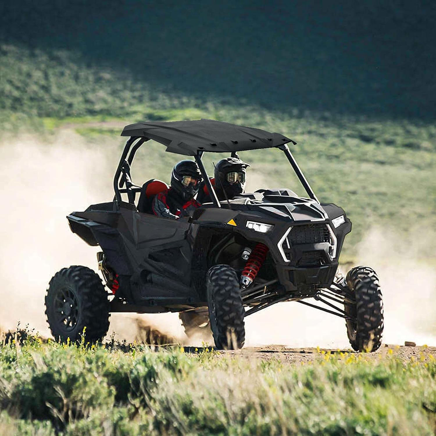KEMIMOTO Plastic Hard Roof Top Compatible with Polaris RZR XP 1000, 900, Turbo, S 900, and Trail S 900 Models Up to 2023, Heavy-Duty Black Plastic Roof for 2-Seater Part #2883073