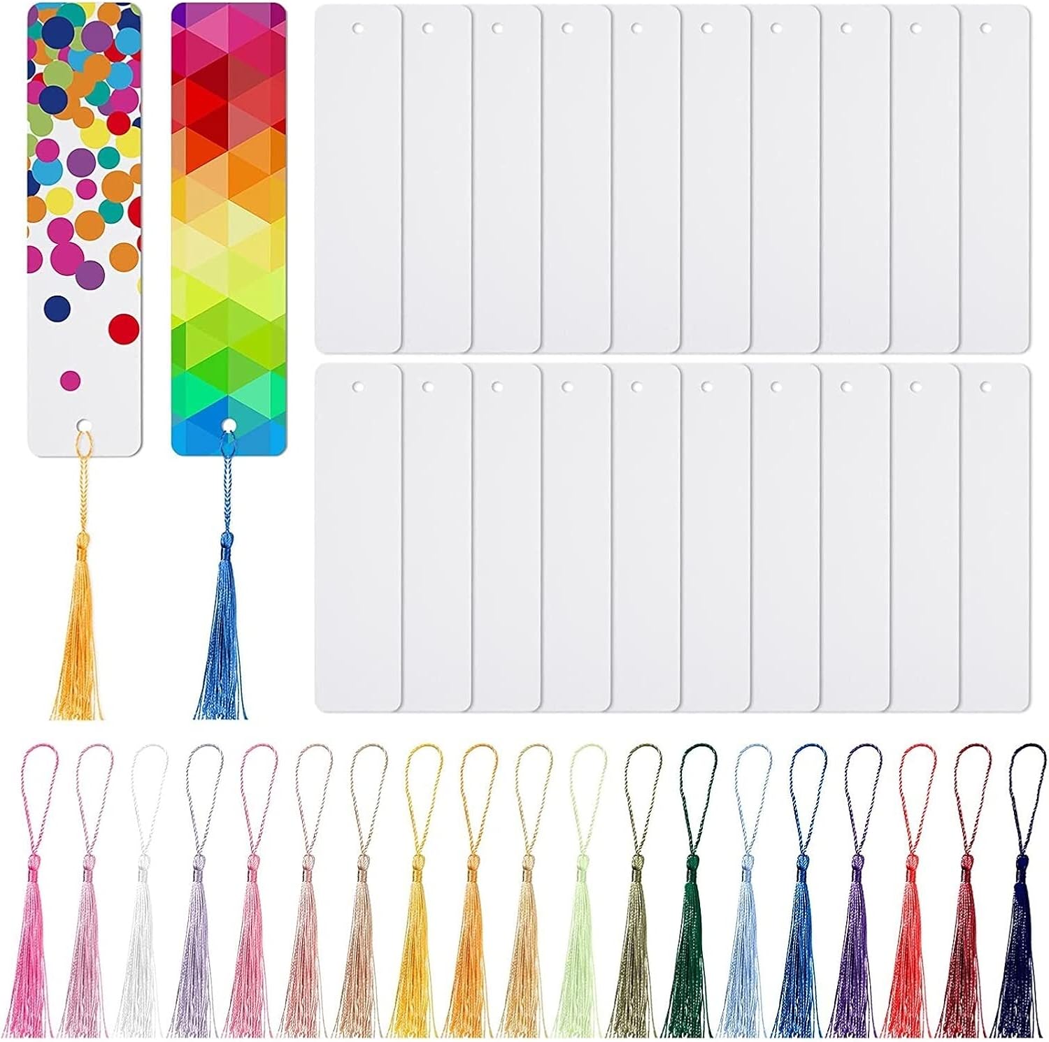 100pcs Sublimation Blank Bookmark Metal Blank Bookmarks