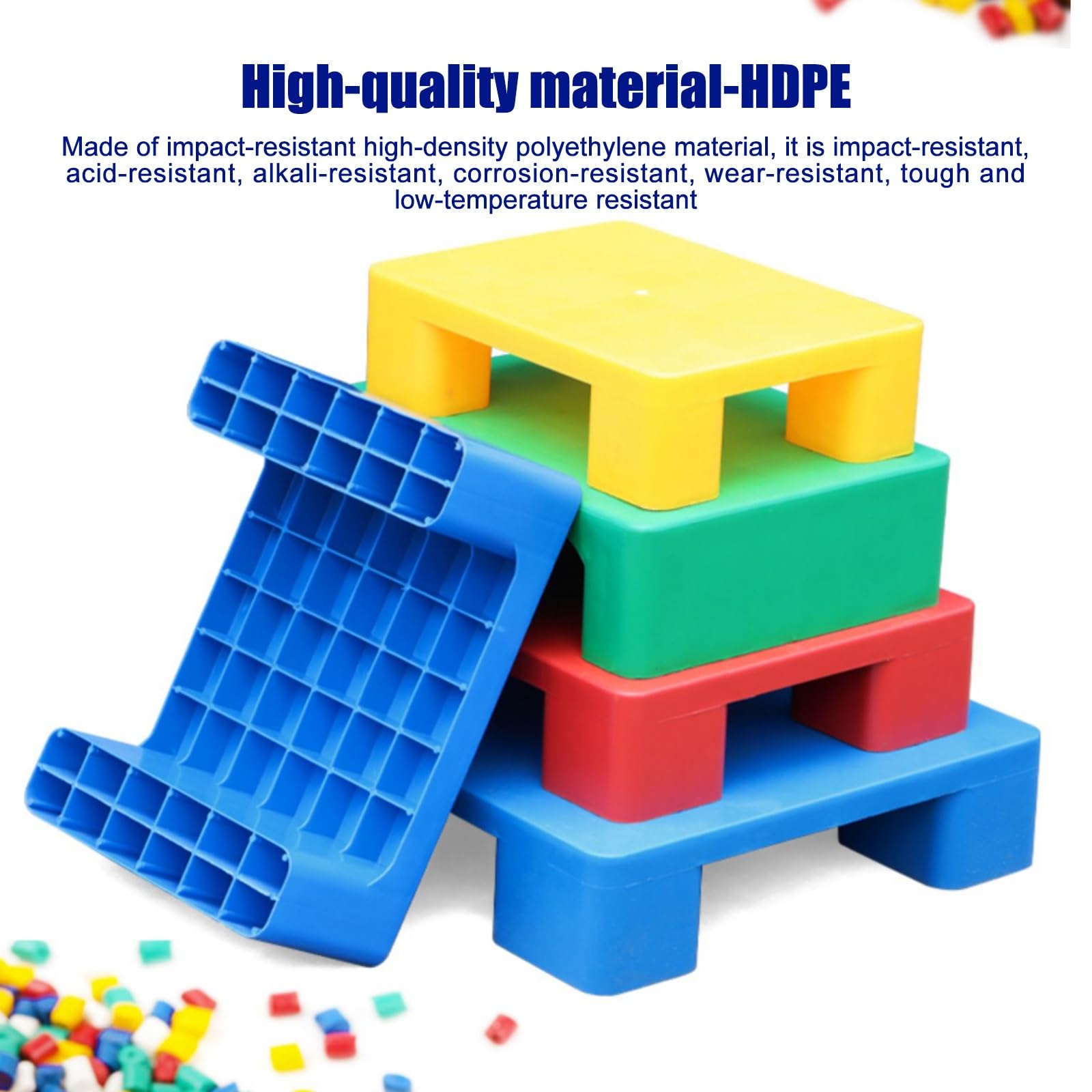 Pallet in plastica, Bancale pellet per pavimenti leggeri, per garage, Uso industriale, Seminterrato(40x30cm/16x12in)