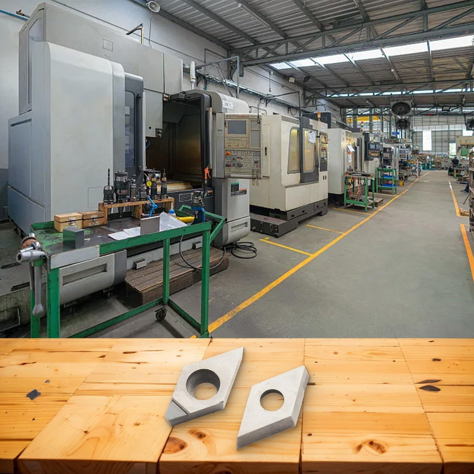 DCGT11T308 Inserti PCD CNC per Finitura Alluminio Metalli Non Ferrosi - Confezione da 2