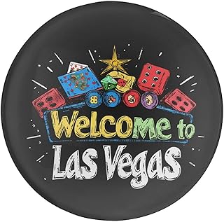 Welcome to Las Vegas Cards Dices Glass Fridge Magnets Refrigerator Stickers 3cm Kitchen Office